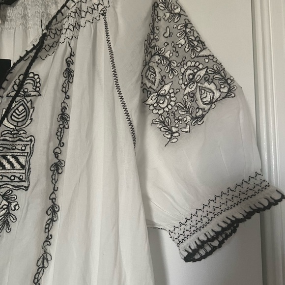 NWT Women Lauren Ralph Lauren Embroidered Cotton Voile Dress White  Lined Sz 10 - Picture 9 of 16